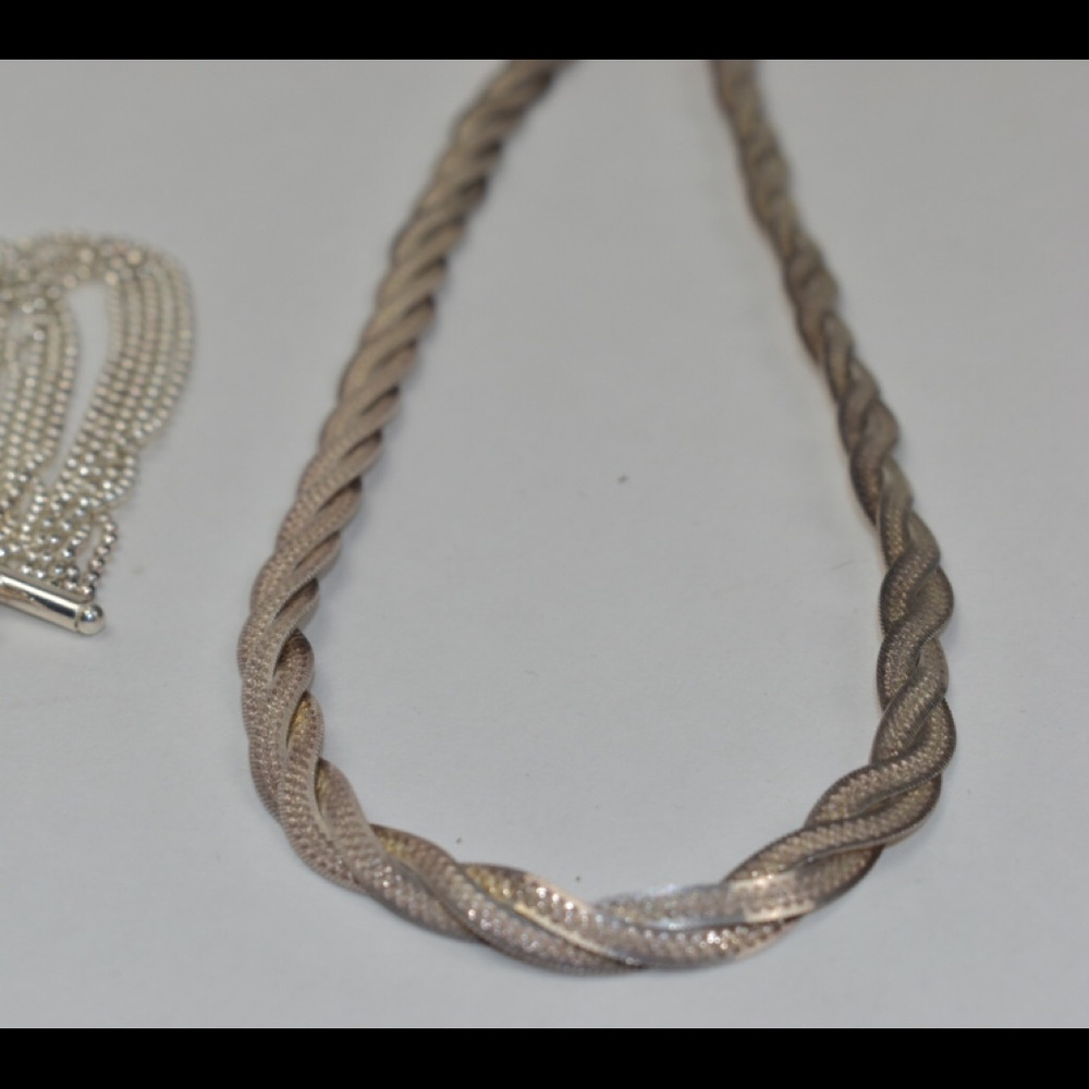 Silver necklace silver bracelet